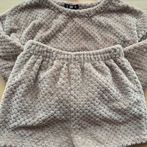 Cozy Textured Beige Loungewear Set